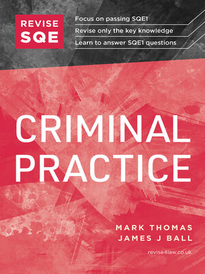 cover image of Revise SQE Criminal Practice